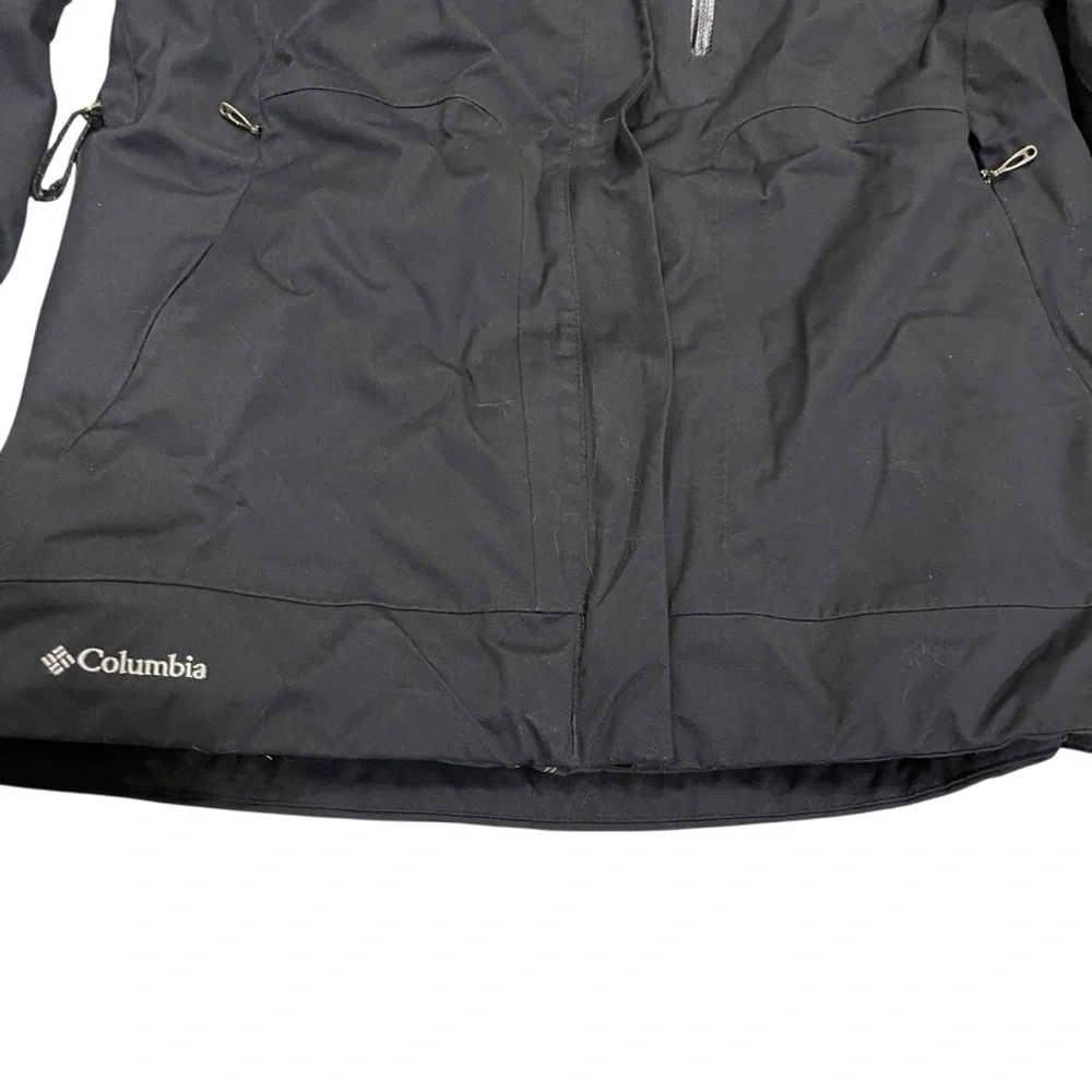 Columbia Titanium Omni-Tech Black Ski Jacket  Coat  Embroidered Detail Women’s - Picture 2 of 12